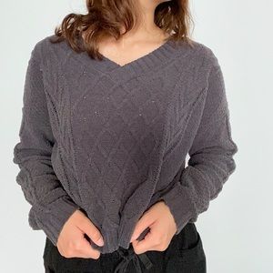 Hollister grey knit sweater
